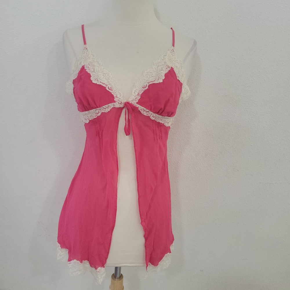 Victoria's Secret Pink Chemise with Spaghetti Straps and V-Neckline